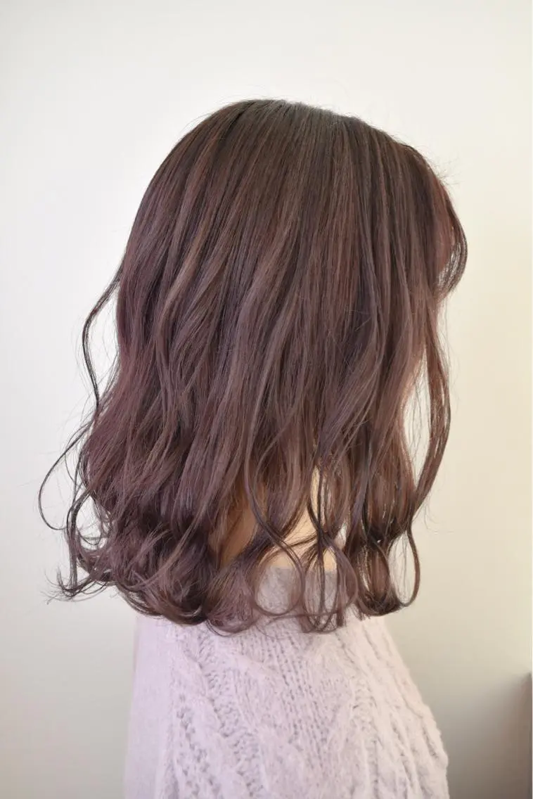 ミディアム カラー ブリーチ ラベンダーカラー ピンクカラー ピンクラベンダー 【透明感、艶髪】西村 有司のヘアスタイル