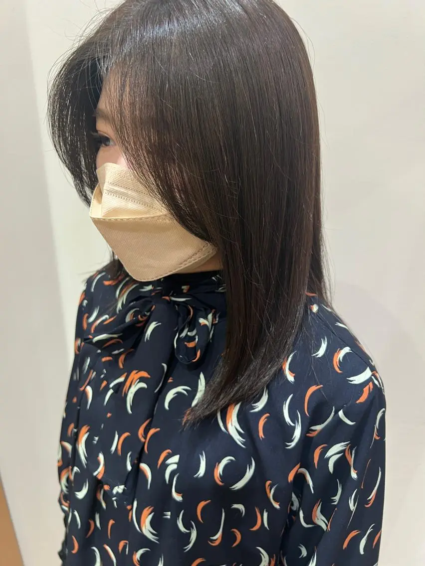 ミディアム カラー ベージュカラー オリーブベージュ 🌱艶髪カラー🌱 Karinのヘアスタイル