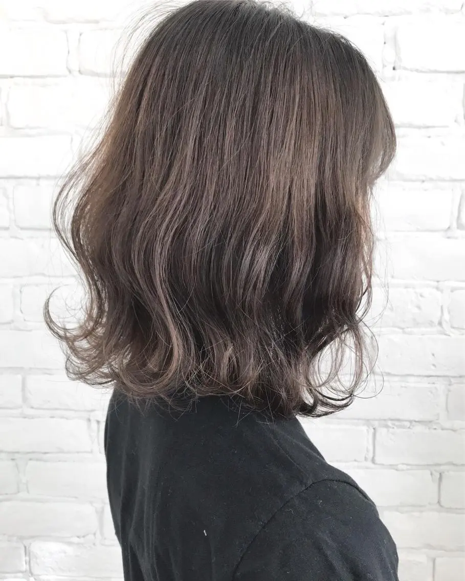 ミディアム カラー カット ヘアカラー トリートメント ニュアンスパーマ/ レイヤー/茶屋町のヘアスタイル