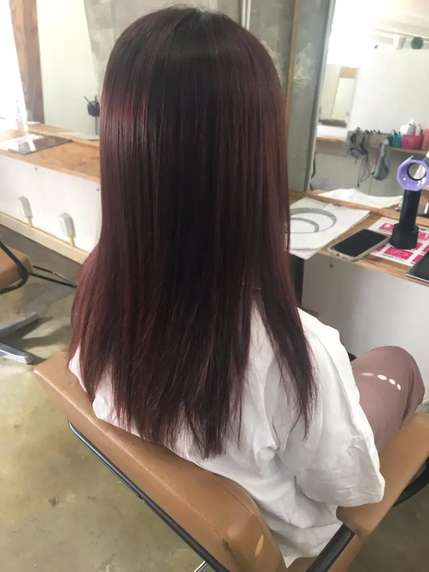 セミロング カラー ピンクカラー ヘアカラー トリートメント 💎髪質改善💎 デザイナーshinのヘアスタイル