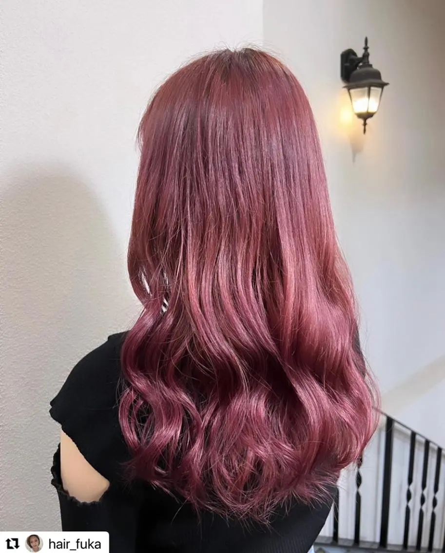 ミディアム カラー メンズ ピンクカラー 🩷Eny terrace🩷のヘアスタイル