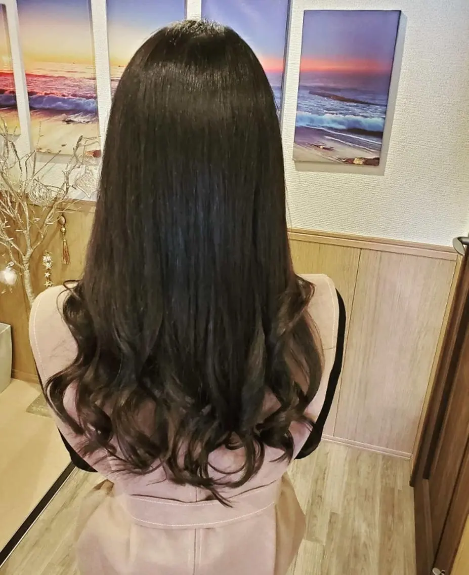 ロング カラー アディクシーカラー 外国人風カラー トリートメント 酸熱トリートメント カット ヘアカラー トリートメント spa hair ark 富井直美のヘアスタイル