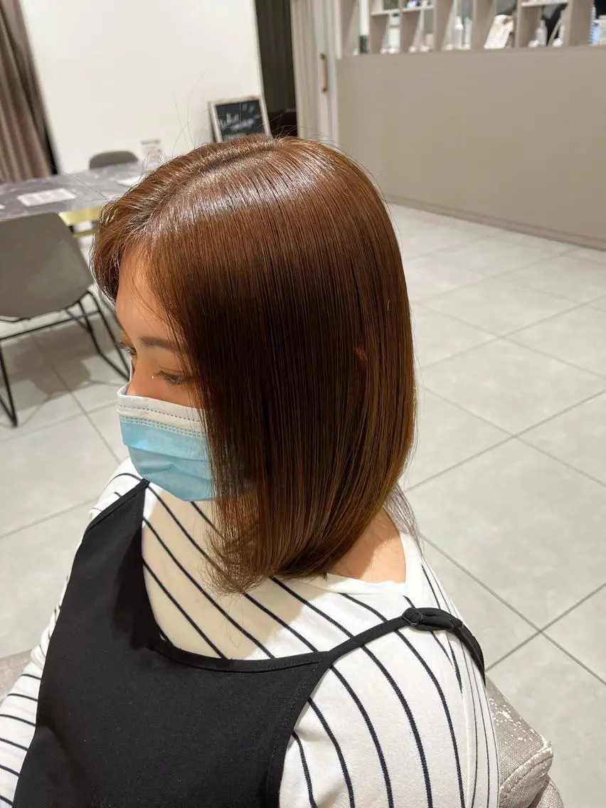 ミディアム 吹田 駿 髪質改善縮毛矯正のヘアスタイル