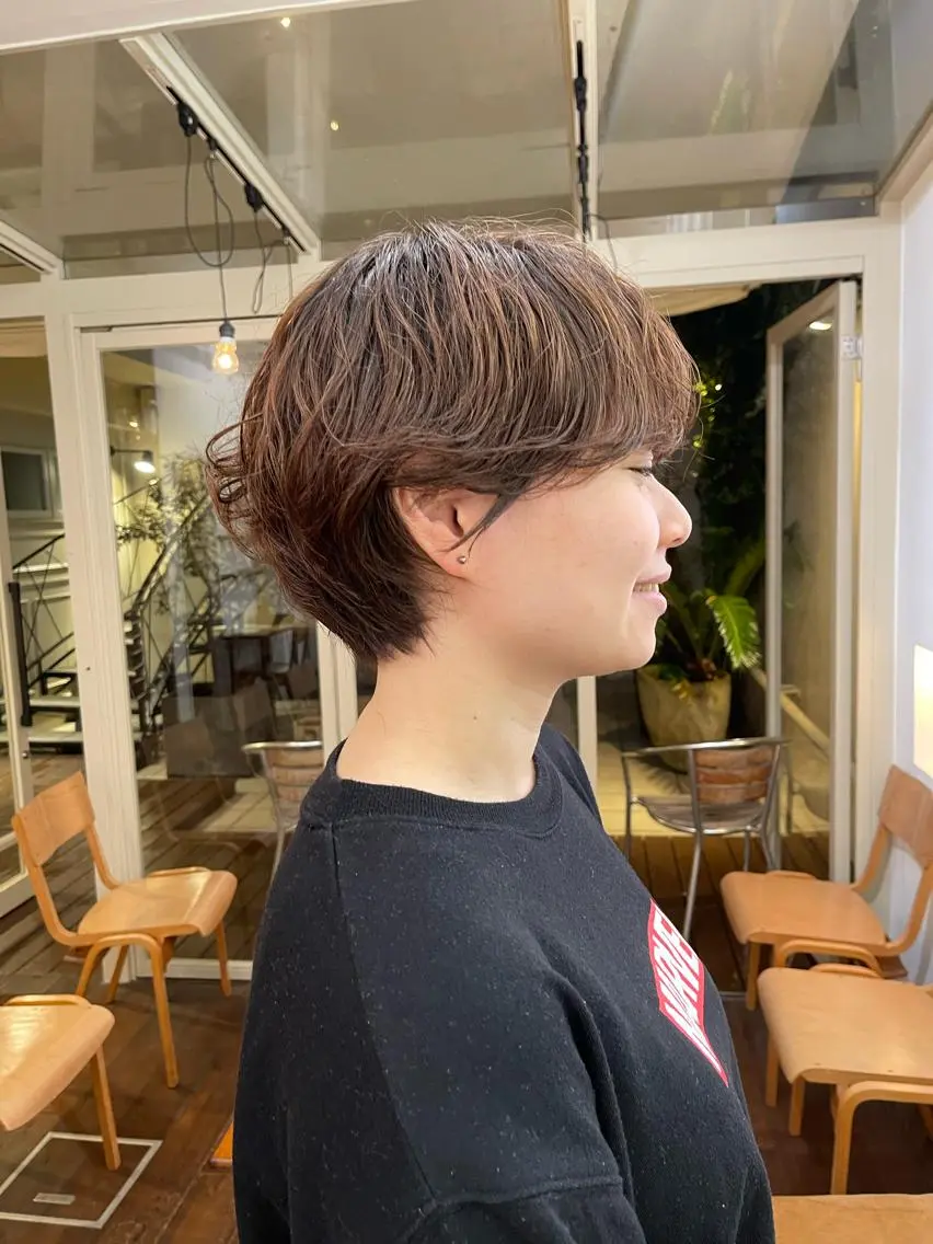 ショート カラー パーマ ショート/ボブ 矢野湧也のヘアスタイル