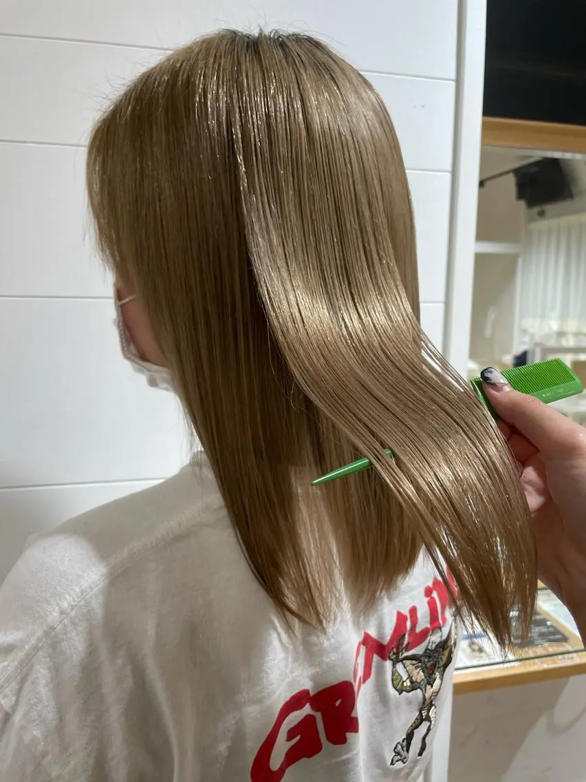 ミディアム 髪質改善 🐝メンズハイライト …Rioのヘアスタイル
