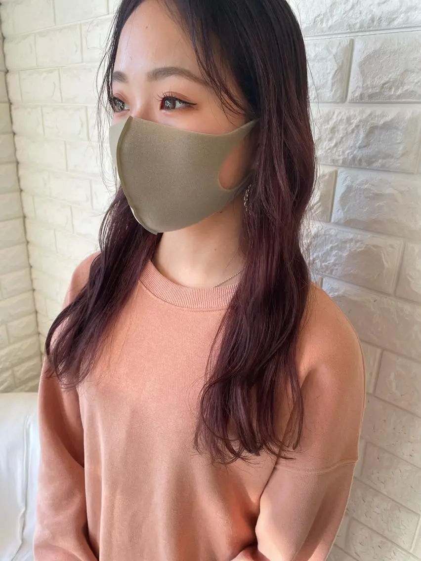 ロング カラー カット ヘアカラー トリートメント 英語ok sohee ソヒ 305号室のヘアスタイル