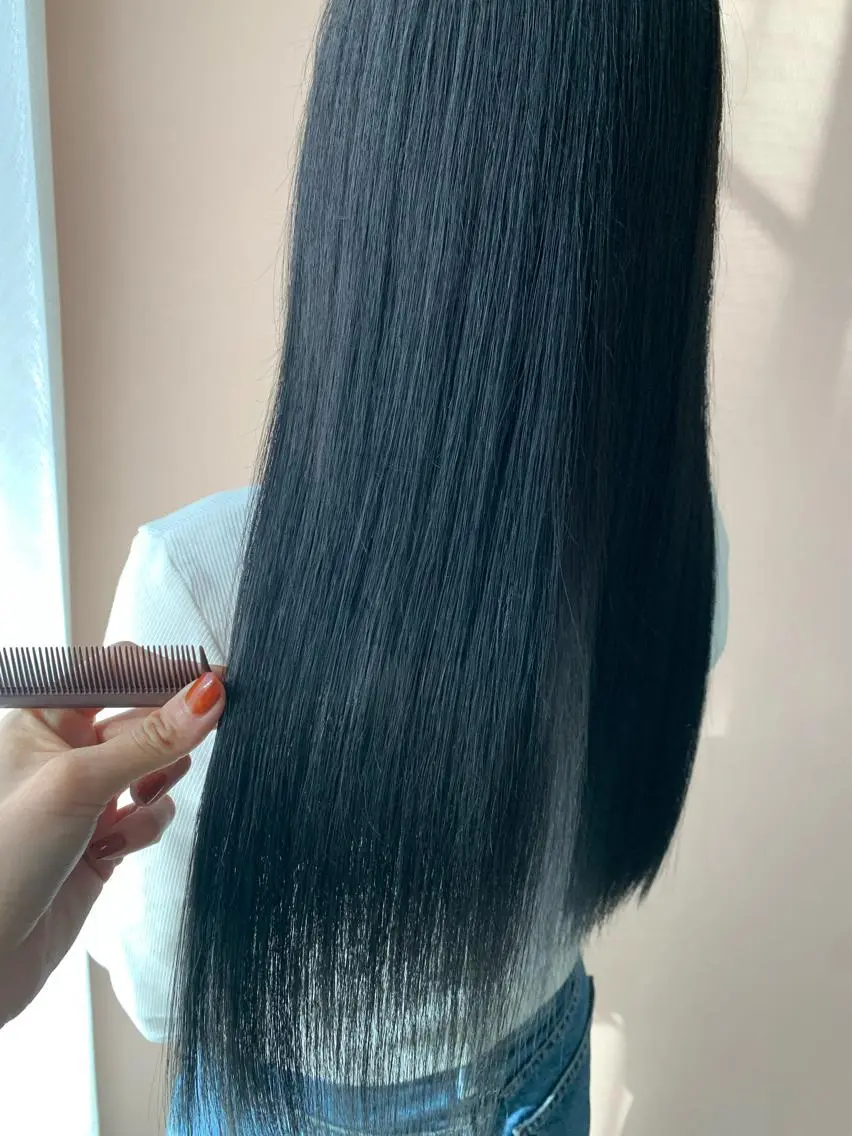 ロング カラー 黒髪 グレーブラック hubhair レイヤー/透明感のヘアスタイル