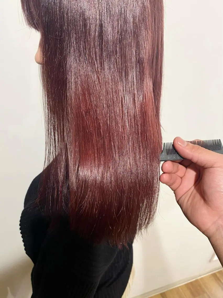 セミロング カラー ヘアアレンジ ネイル アディクシーカラー ブリーチ 透明感カラー エドルカラー ハイライトカラー 夜23時まで予約🉑 reverieあきらのヘアスタイル