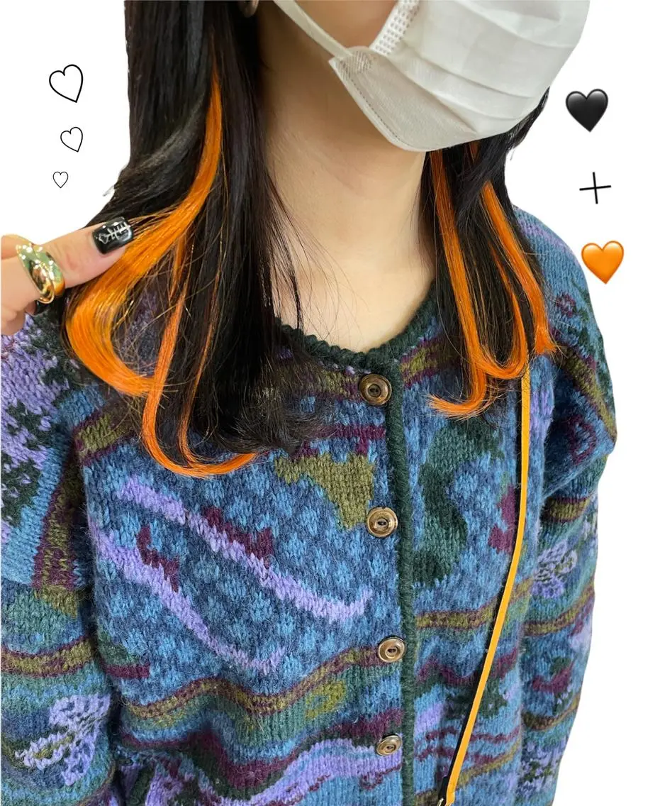 ショート カラー オレンジ エクステ 新宿駅近♡個室 ♡関口三都季🌜のヘアスタイル