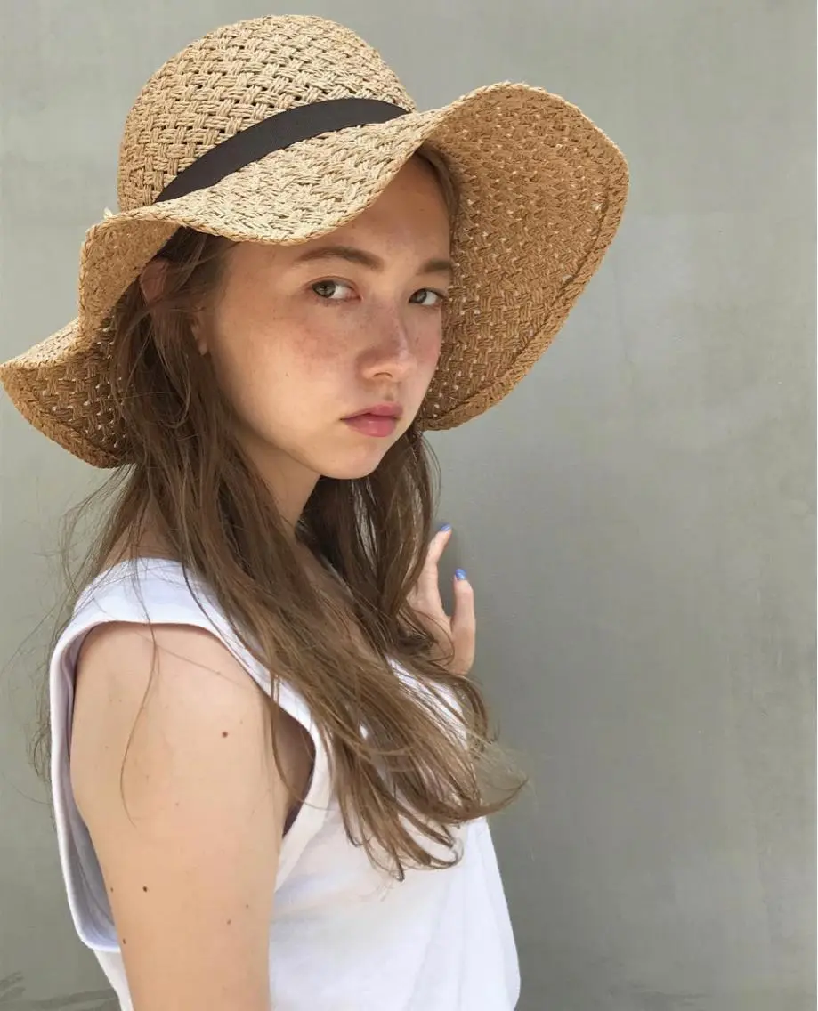 セミロング カラー ヘアカラー トリートメント ボブ♡柔らかいカラー 實松栞理のヘアスタイル