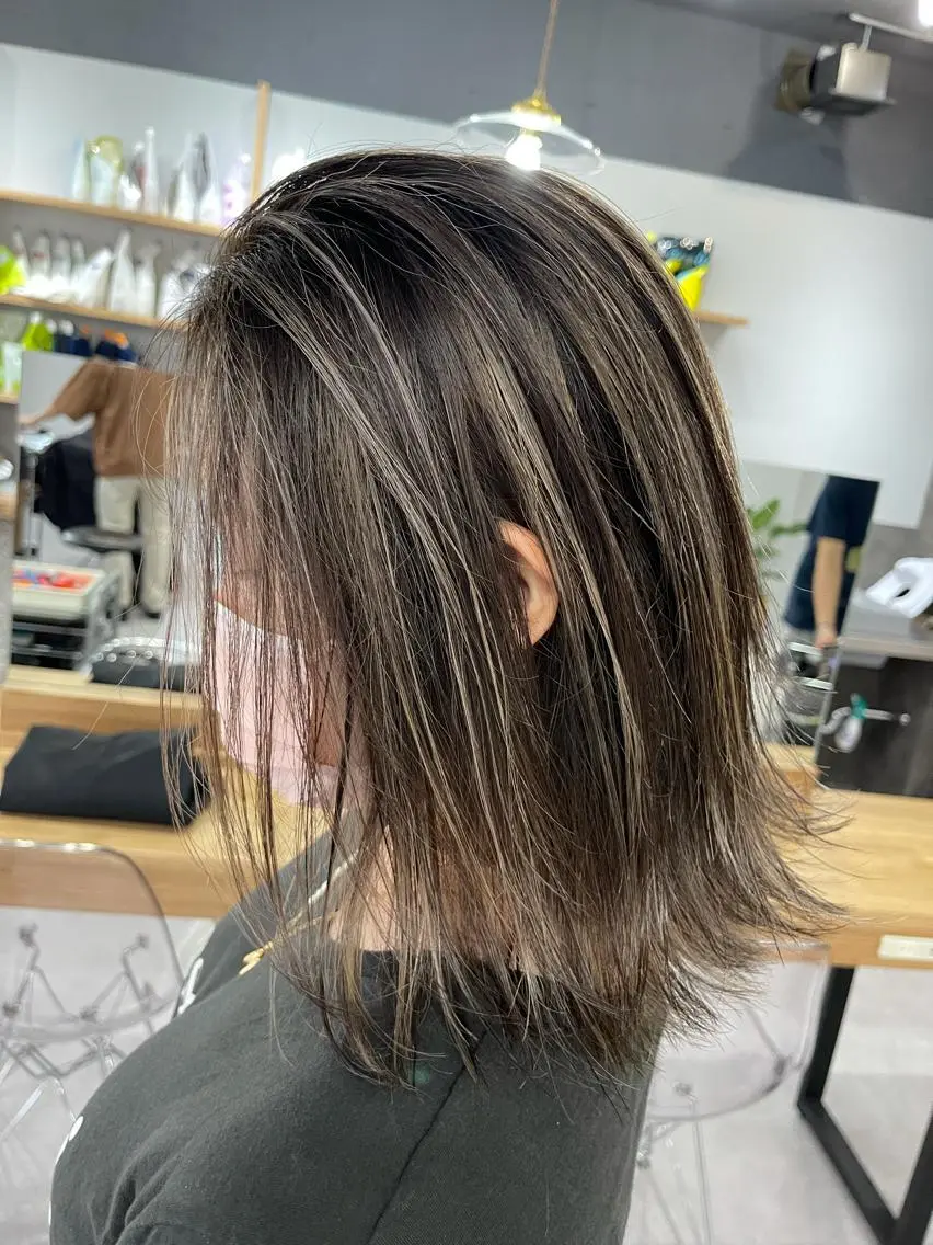 セミロング カラー ヘアカラー トリートメント Reb_keiji 👑小倉圭司のヘアスタイル