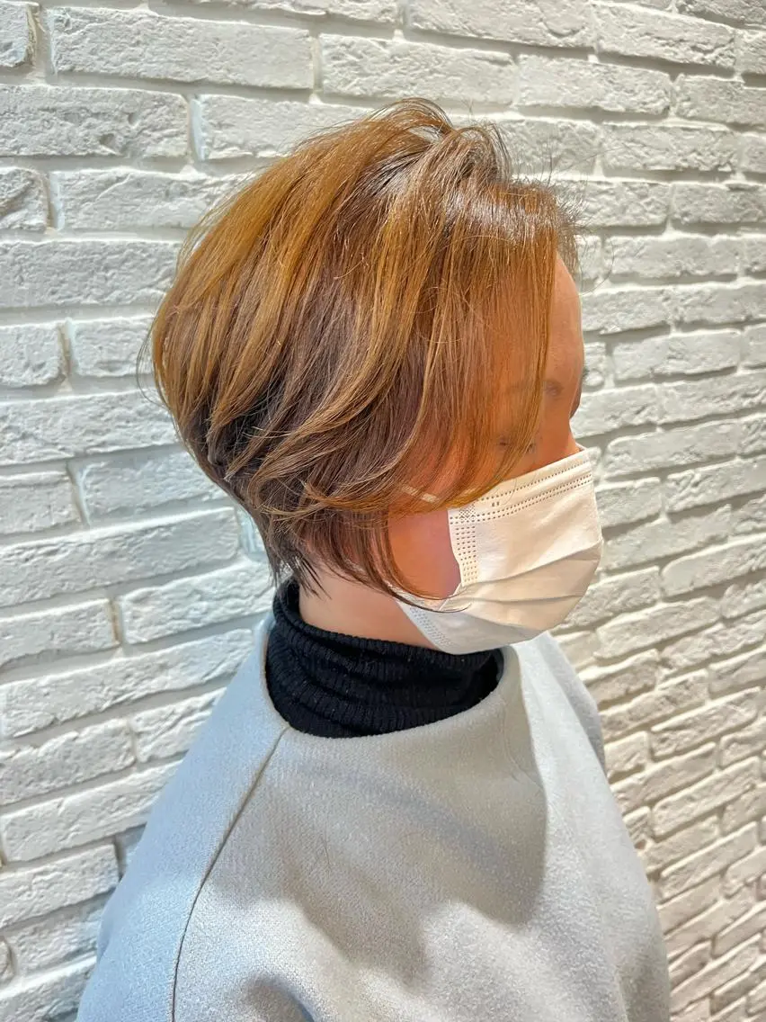 ショート カラー パーマ ショートボブ 丸みショート ボブ くびれヘア ショートヘア 襟足でお悩みの方✂︎ くびれ職人ハシモトのヘアスタイル