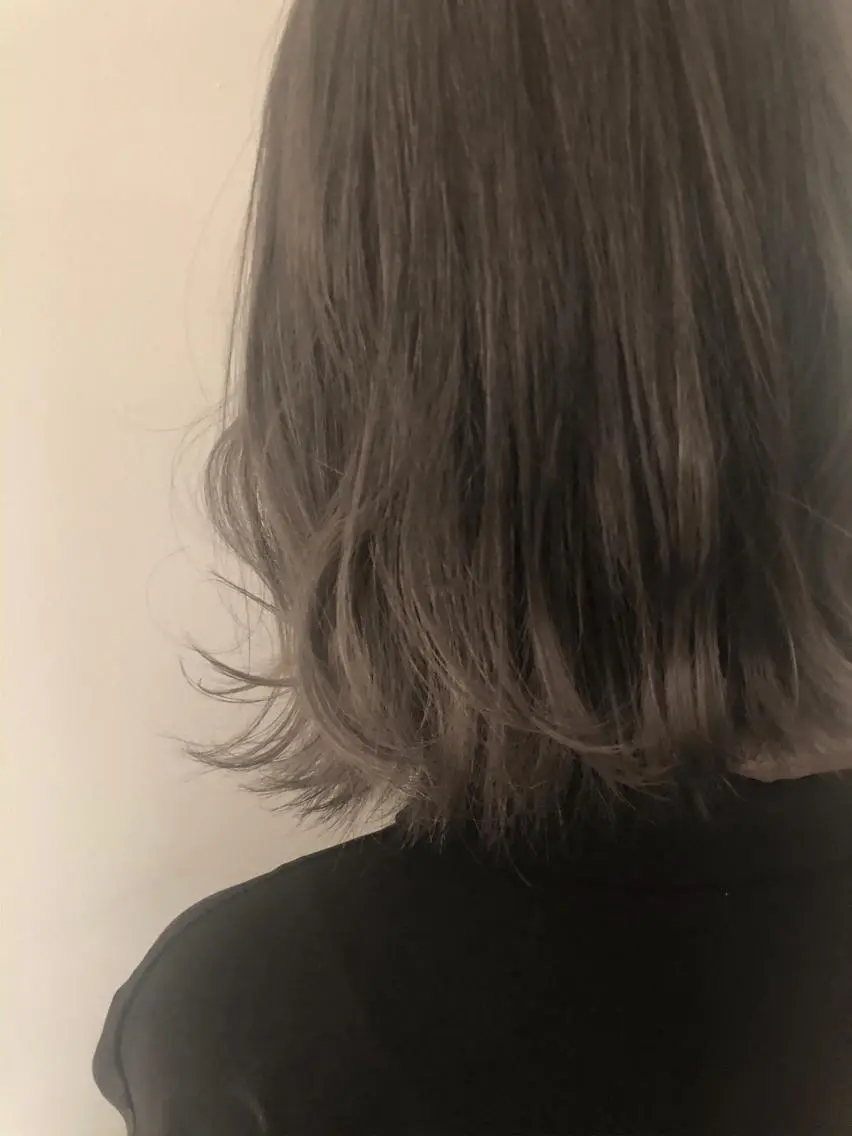 ミディアム カラー ブリーチ ヘアカラー トリートメント 韓国hair ·͜· watanabeのヘアスタイル