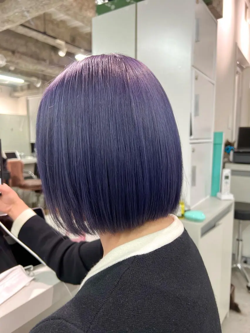 ショート カラー ヘアカラー ハイトーン&髪質改善 &韓国エクステ🤎のヘアスタイル