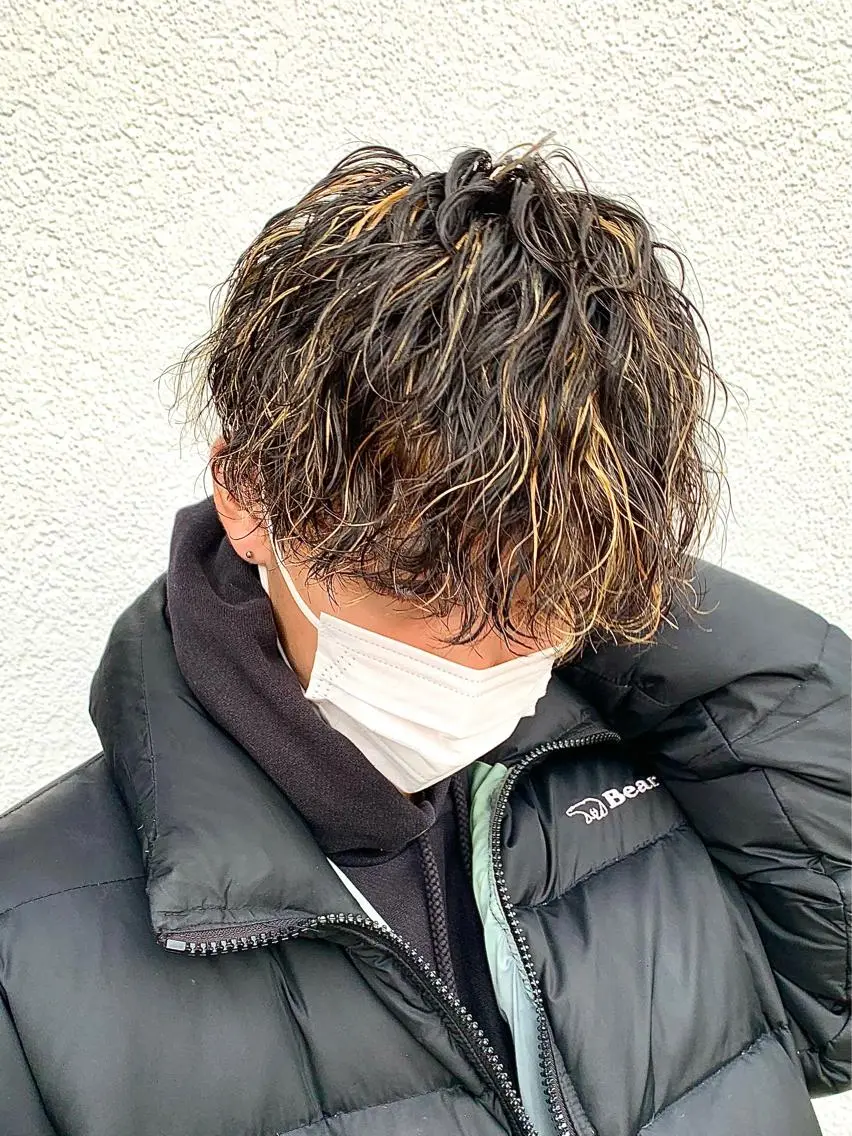 ショート カラー パーマ メンズ メンズパーマ職人 加藤 弘貴のヘアスタイル