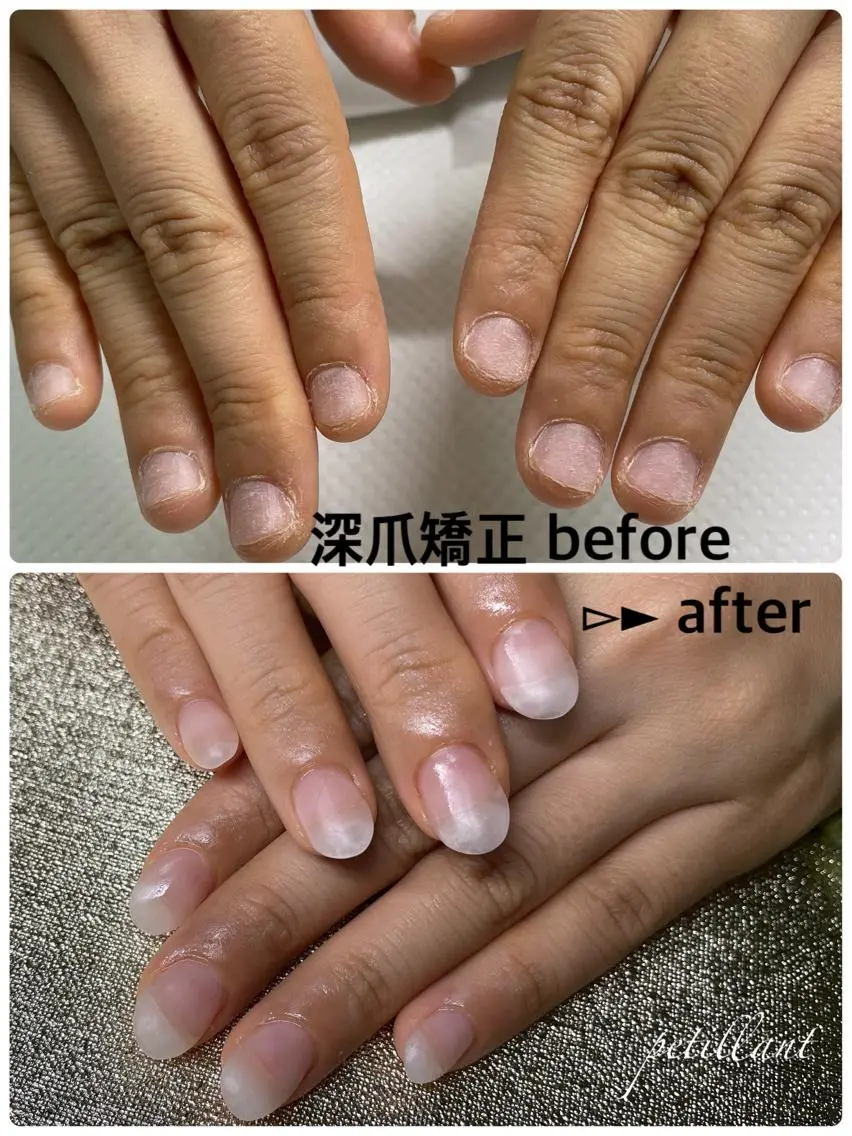 ネイル クリアネイル 長さ出し ジェルネイル マットネイル ブライダルネイル ハンドネイル ハンドケア nail salon petillantのネイルデザイン