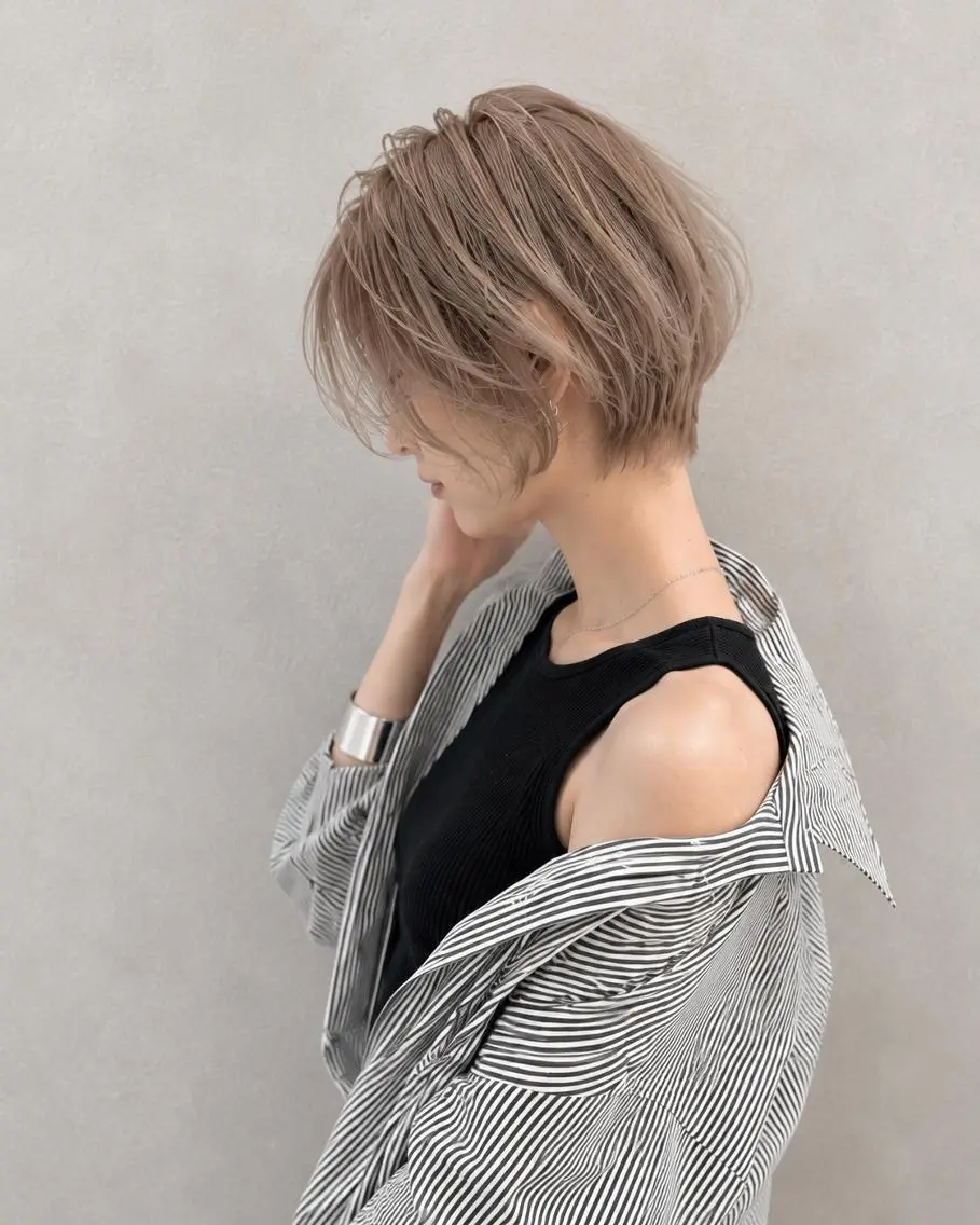 ショート ヘアカラー トリートメント 長島 良翼のヘアスタイル