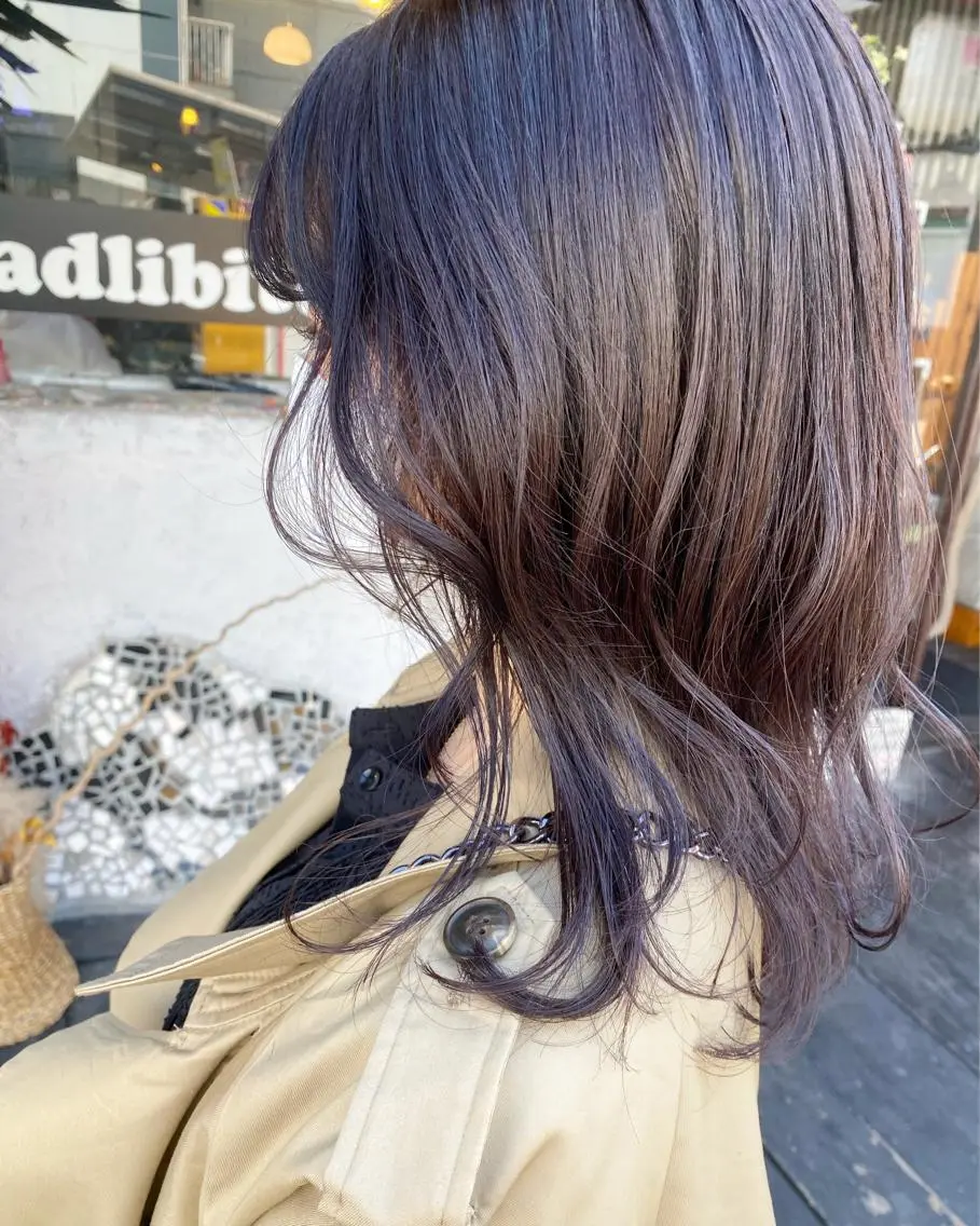 ミディアム カラー ヘアカラー トリートメント 玉木 育実のヘアスタイル