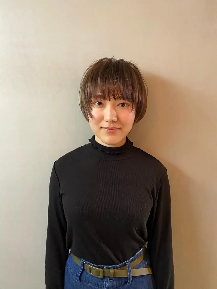 ショート カラー カット ヘアカラー トリートメント 金沢美容室/ 艶髪/夜営業/JINのヘアスタイル