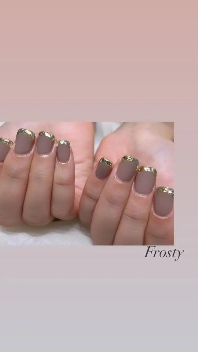 ネイル フレンチネイル ガラスフレンチ Mys. 松本結衣のネイルデザイン