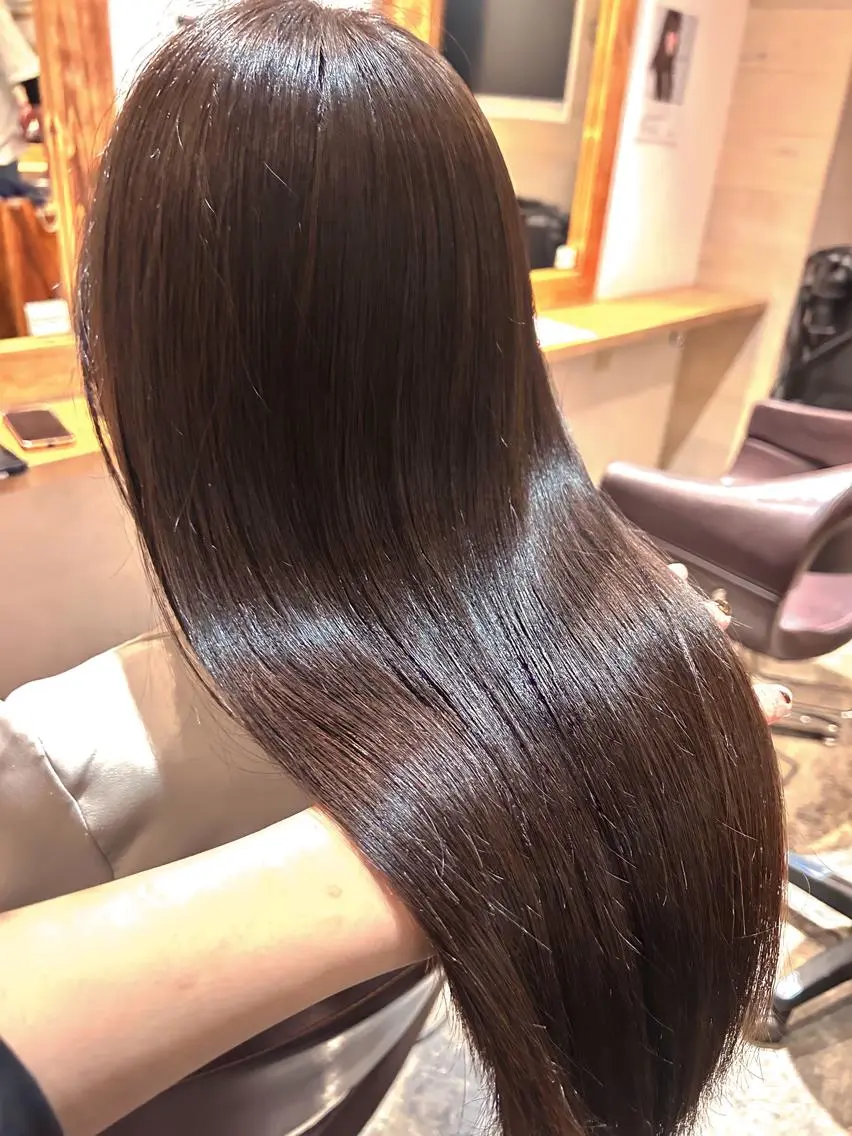 ロング カラー ダークグレー ダークグレージュ グレージュ 髪質改善 店長✨髪質改善✖️ 透明感カラー／純大のヘアスタイル
