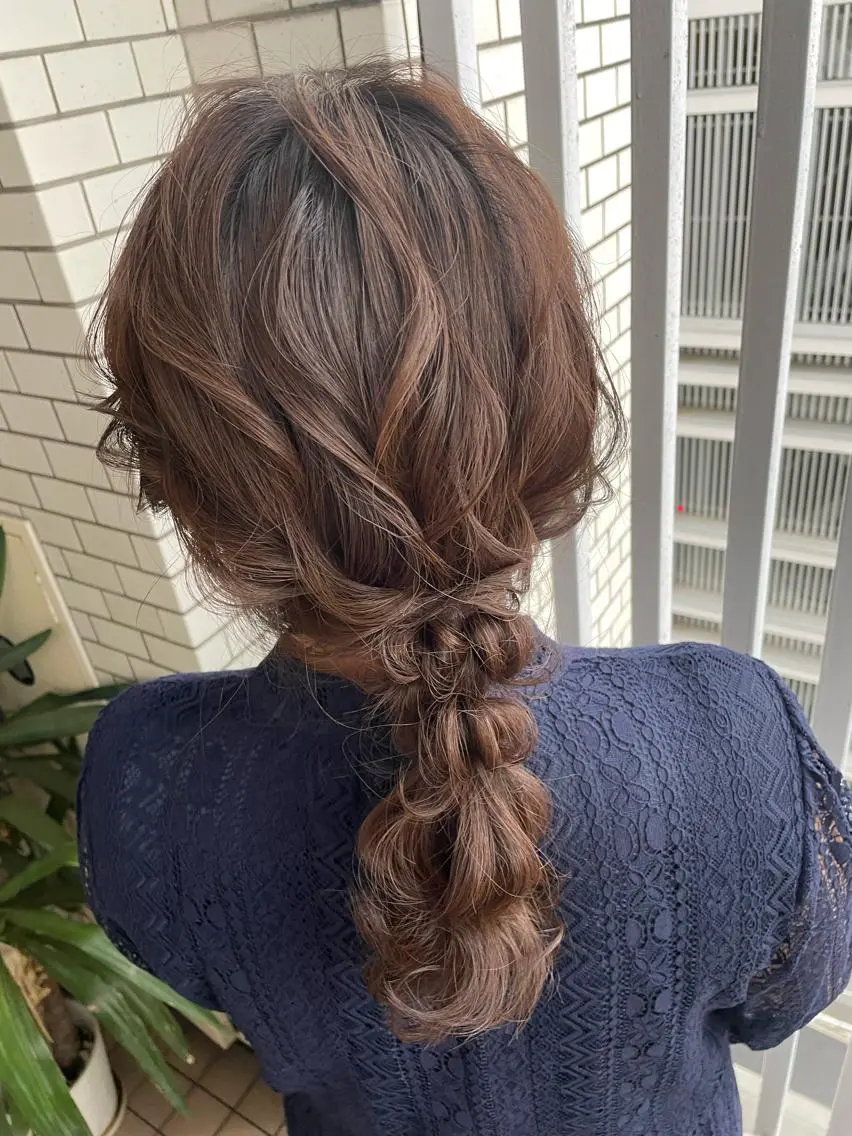 セミロング ヘアアレンジ キッズ ヘアメイク10年から 美容師💄Anriのヘアスタイル