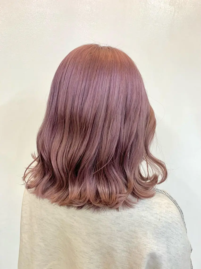 セミロング カラー ヘアアレンジ ヘアカラー トリートメント ヘアセット 🎀暖色カラー🎀 ♡yurika♡のヘアスタイル