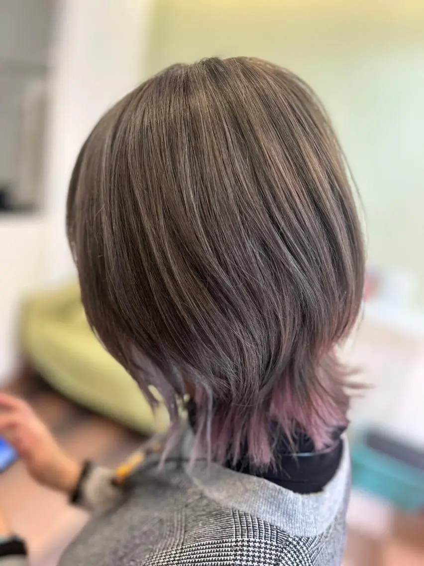 ミディアム ヘアカラー オリーブ南森町店 タニモトのヘアスタイル