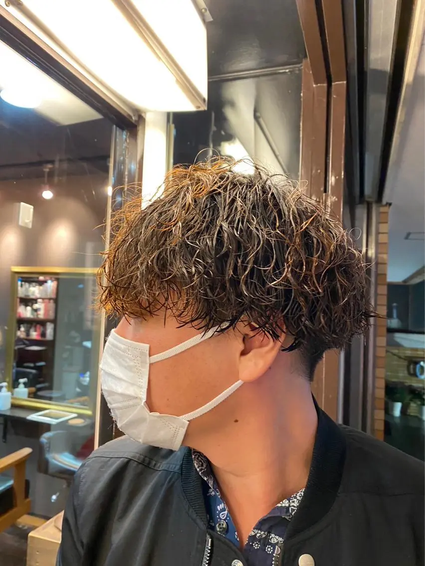 パーマ メンズ 木下 龍斗のヘアスタイル