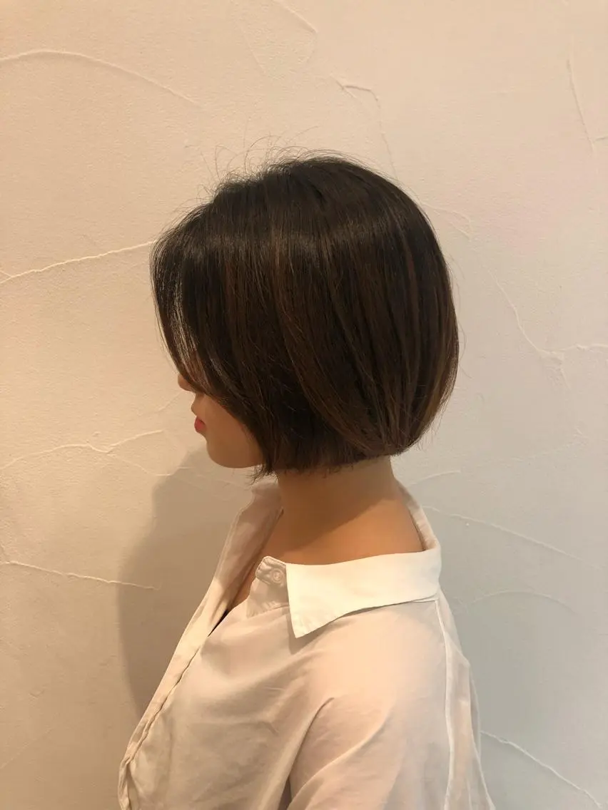 ショート ボブ うざバング Ash中目黒店 榊間茜のヘアスタイル