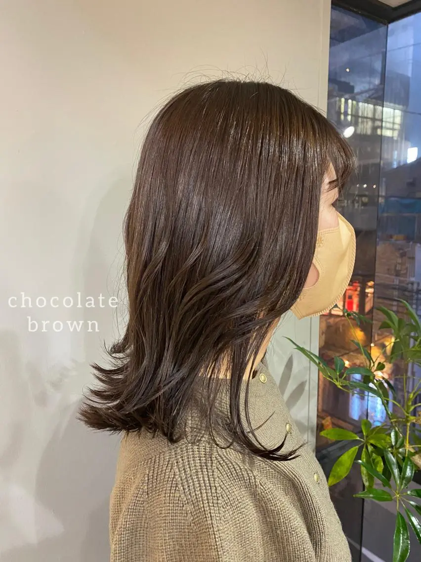 ミディアム カラー ヘアアレンジ ブラウンカラー 透明感カラー ヘアカラー ボブ /ニュアンス/ satomi🧸💖のヘアスタイル
