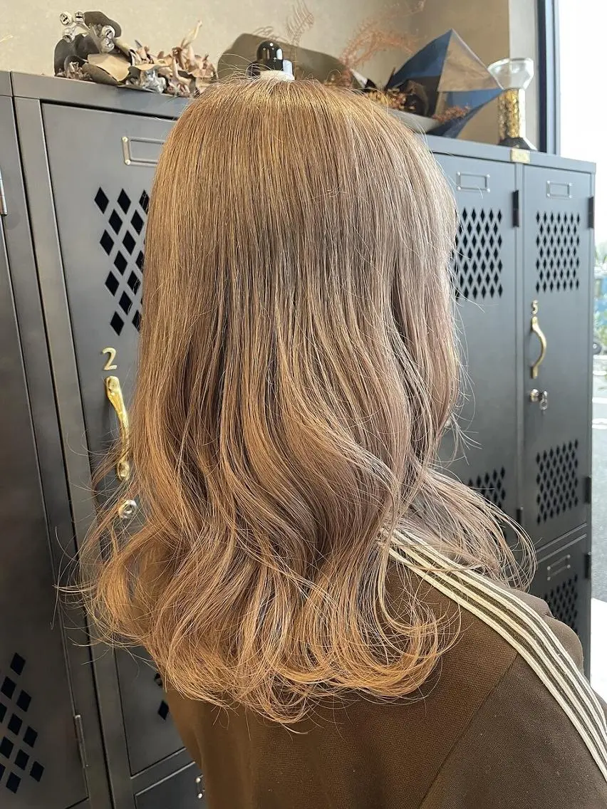 カラー セミロング ヘアカラー トリートメント ✨achieve hair✨のヘアスタイル
