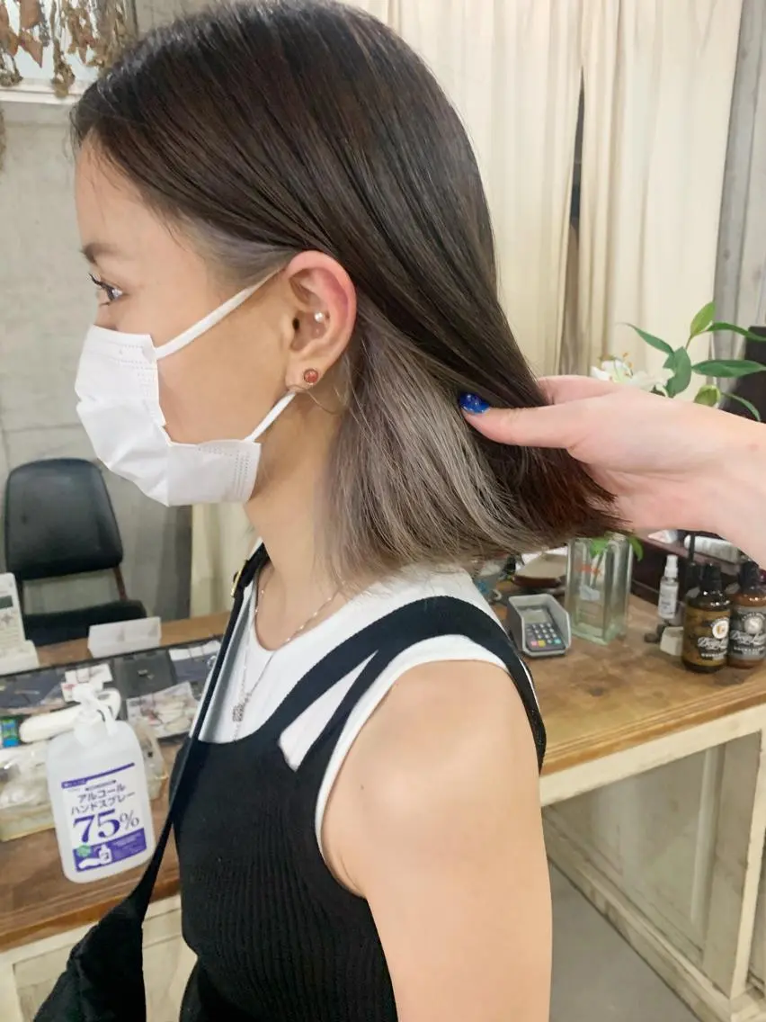 ミディアム カラー ブリーチ インナーカラー kimika🥑 メンズ/髪質改善のその他イメージ