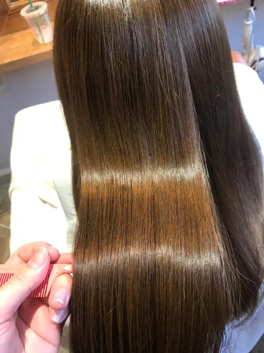 ロング カラー 髪質改善×矯正🫧 韓国ヘアasamiのヘアスタイル