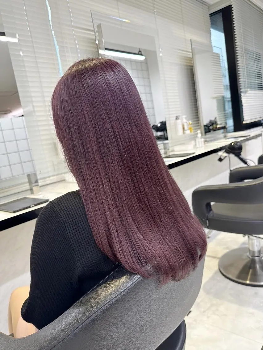 ロング カラー ヘアアレンジ ヘアカラー ピンク・ベージュ🩰 カラー🫧とらのヘアスタイル