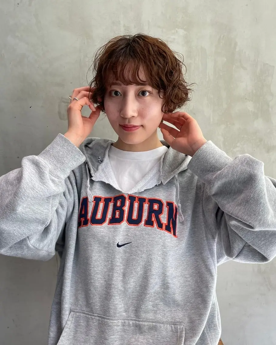 ショート カラー パーマ ショートボブ アディクシーカラー ブリーチ ケアブリーチ デザインカラー カット ヘアカラー トリートメント CEINE OURのヘアスタイル