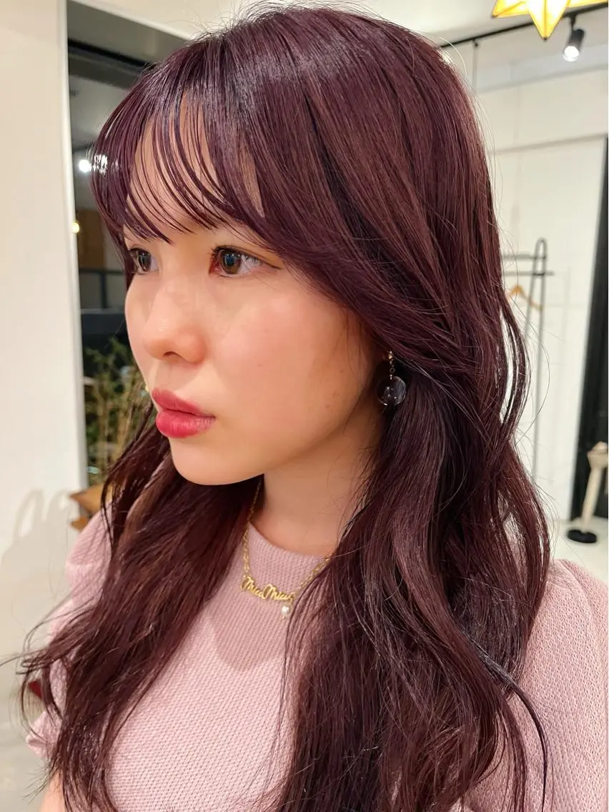 ロング カラー ブリーチ 暖色/パーマ 🌼クニトウメイのヘアスタイル
