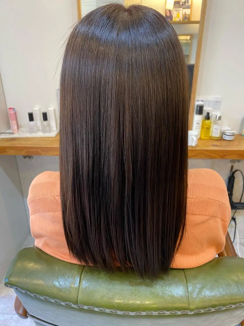 ロング カラー 髪質改善 トリートメント エイト ウメダのヘアスタイル