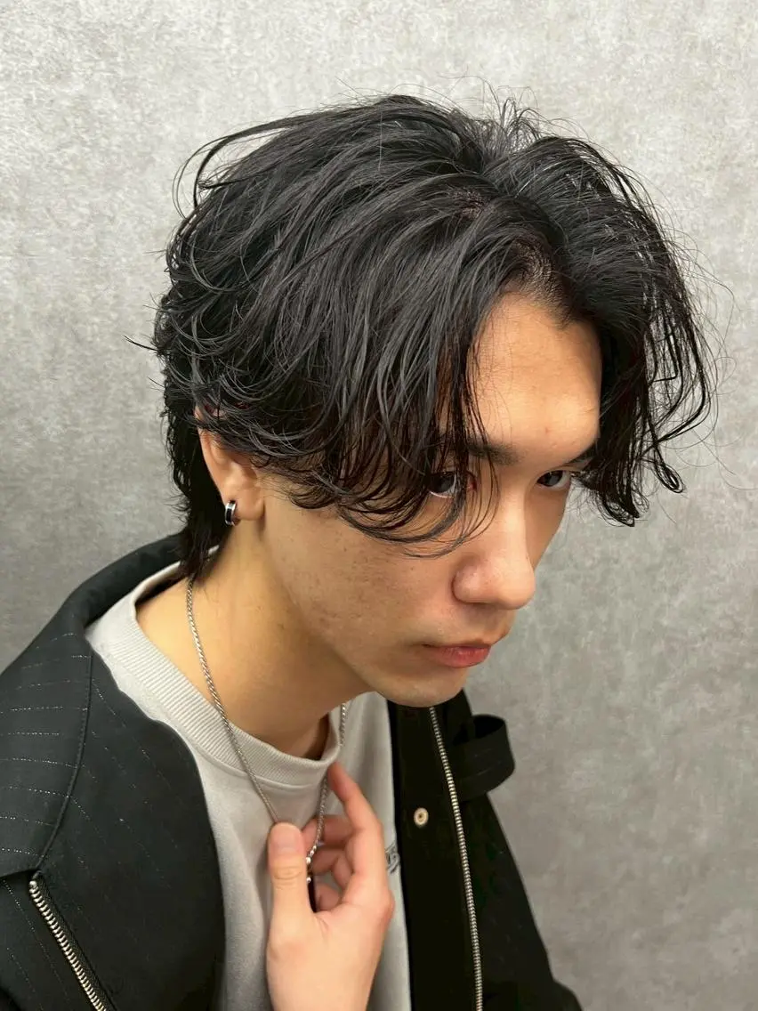 ミディアム パーマ ニュアンスパーマ 🔥メンズ 特化スタイリスト🔥のヘアスタイル
