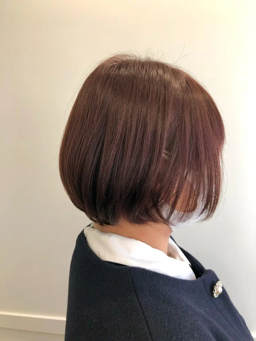 ショート カラー ショートボブ 丸みショート ボブ ショートヘア 🫧こおりやま なつみ🫧のヘアスタイル