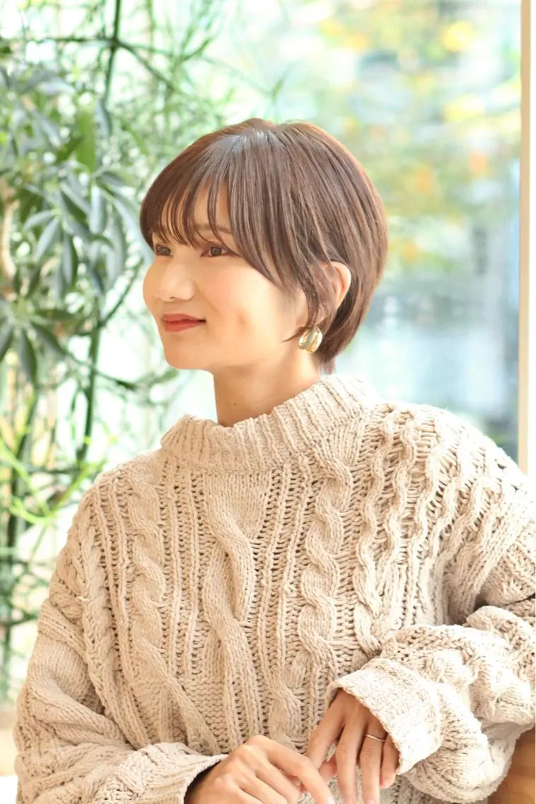 ショート カラー 似合わせカット 中尾 文哉のヘアスタイル
