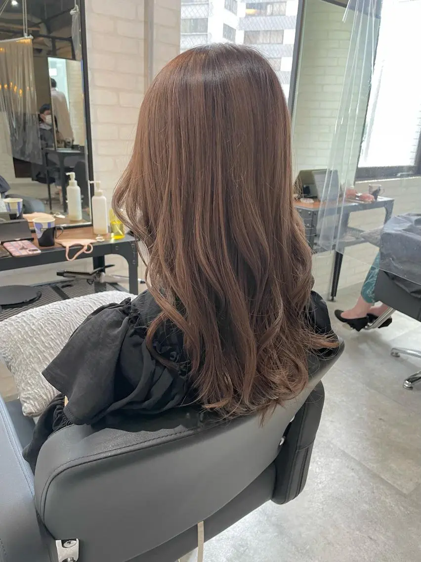セミロング カラー ケアカラー 髪質改善 ヘアカラー 縮毛矯正💎髪質改善 レイヤー✨山内健太郎のヘアスタイル