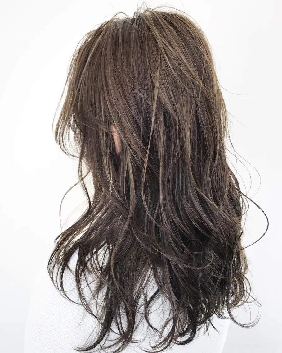 ミディアム カラー ハイライトカラー ハイライト 髪質改善サロン 心斎橋ARCHEのヘアスタイル