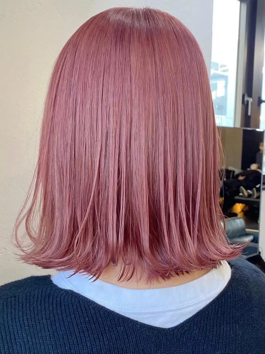 ミディアム カラー ヘアアレンジ ブリーチダブルカラー ハイライト/山本喜熙のヘアスタイル