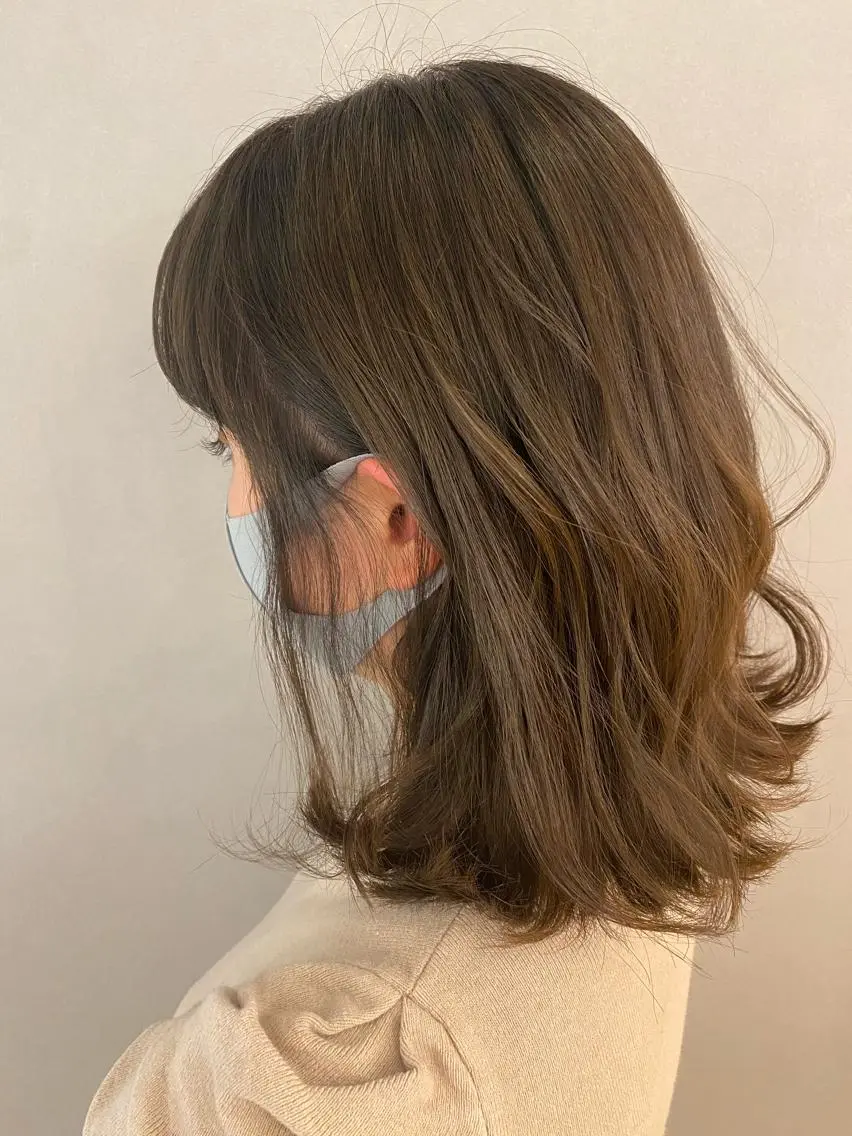 ミディアム unopulir 景山 凌のヘアスタイル