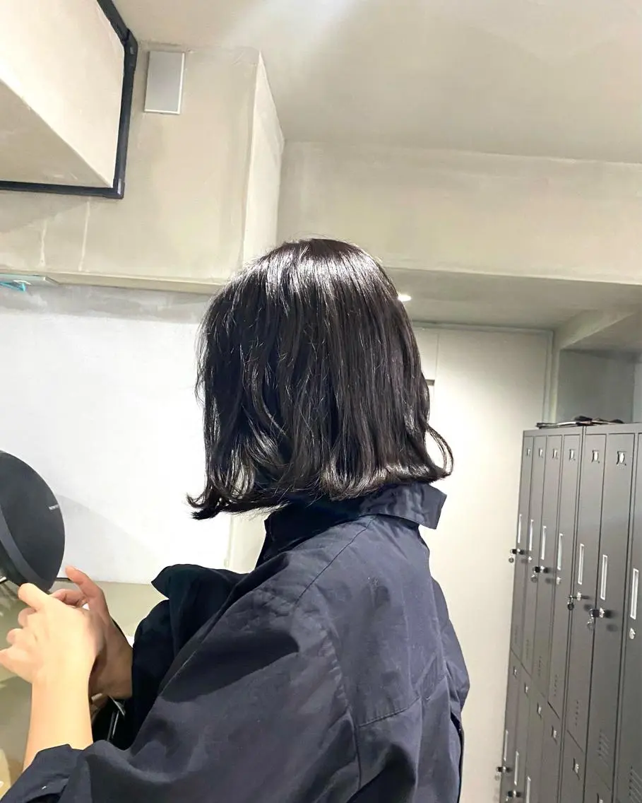 ショート カラー 切りっぱなしボブ ボブ 外ハネヘア Kaho/大阪心斎橋 ボブ/レイヤー/艶髪のヘアスタイル