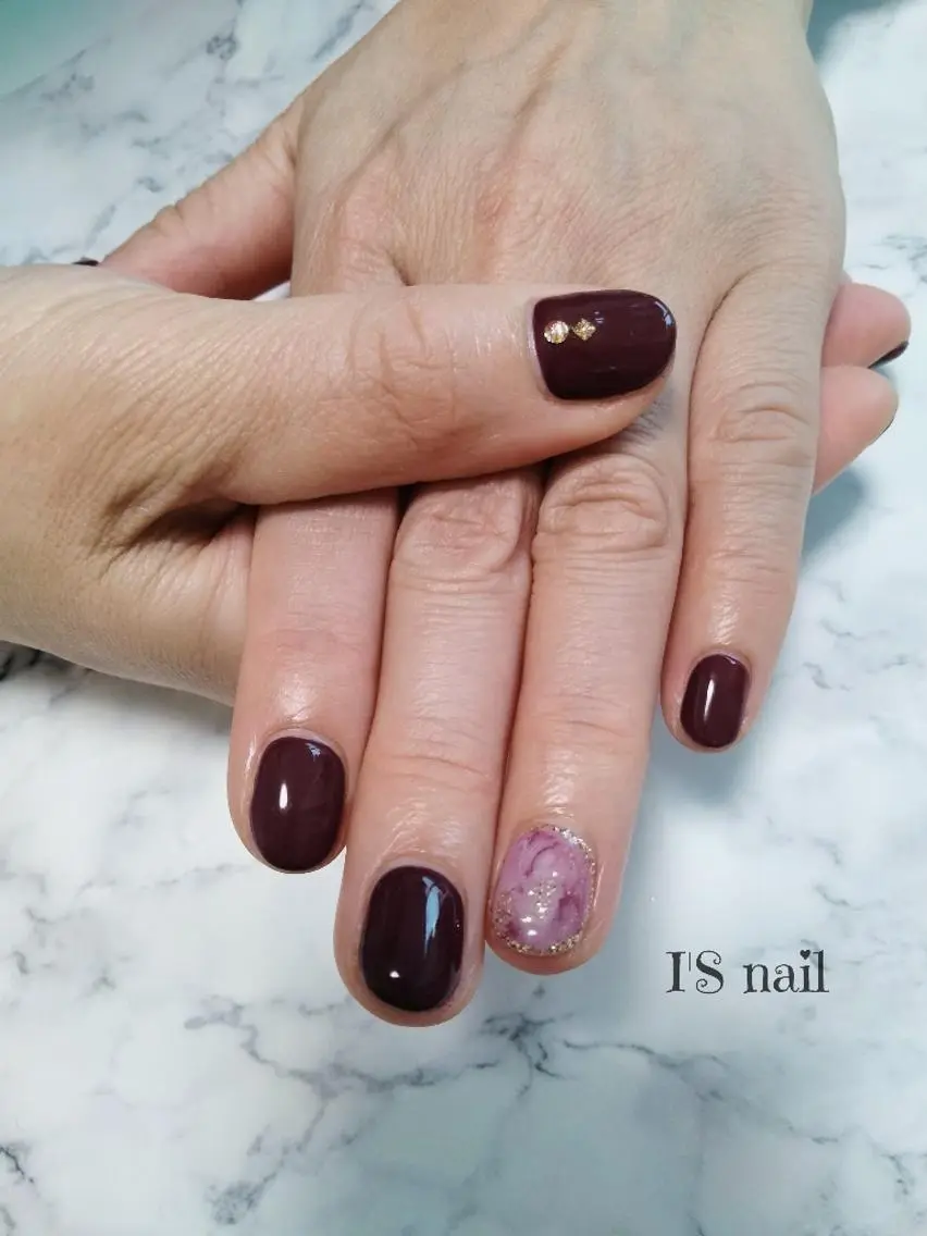 ネイル ショートネイル ハンドネイル I'S nail 佐野のネイルデザイン
