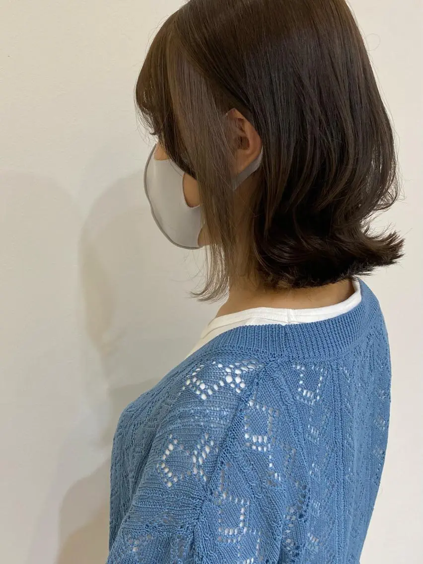 ミディアム カラー ベージュカラー インナーカラー 杉原 まゆこのヘアスタイル