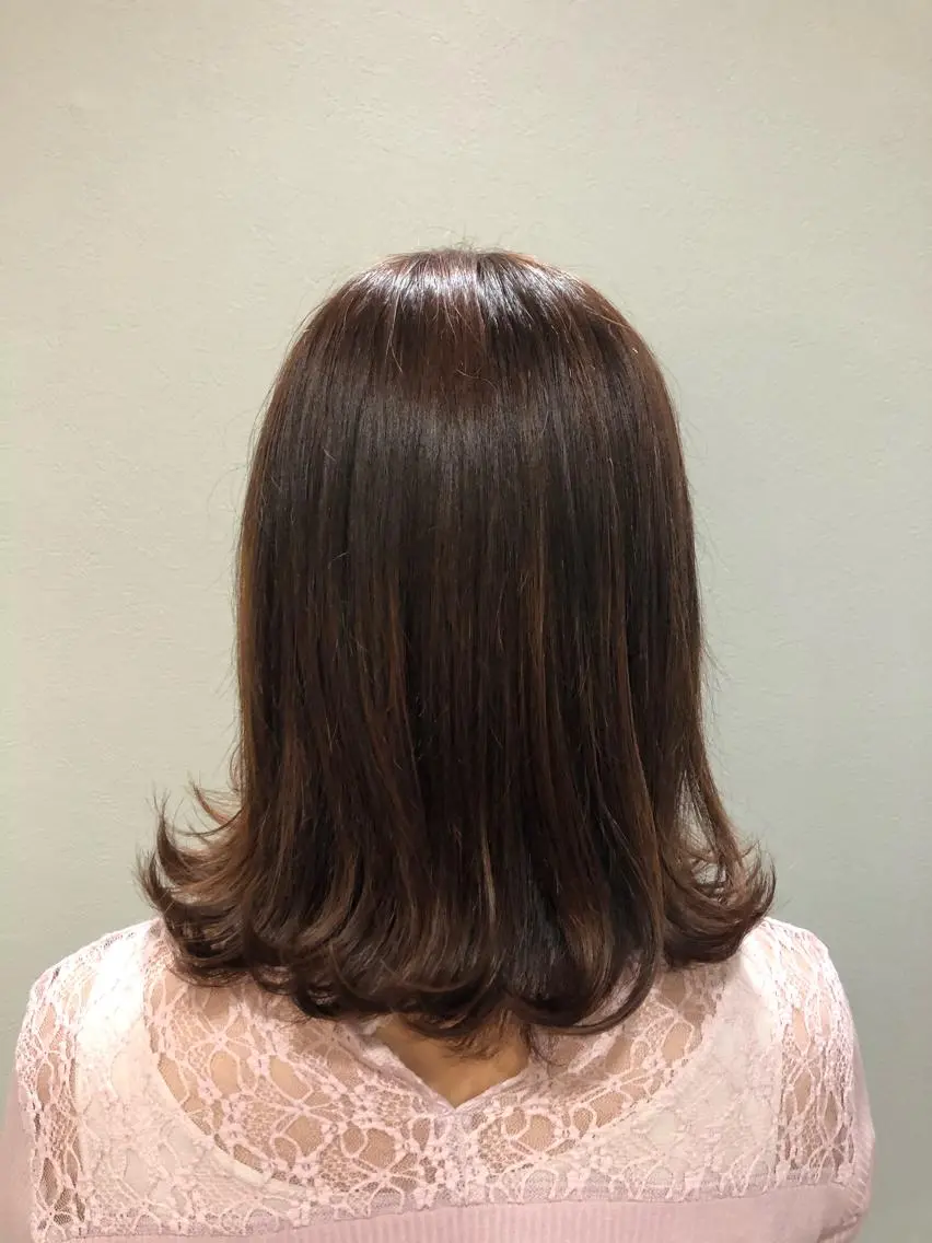 ミディアム カラー ヘアカラー 唐澤 千尋のヘアスタイル