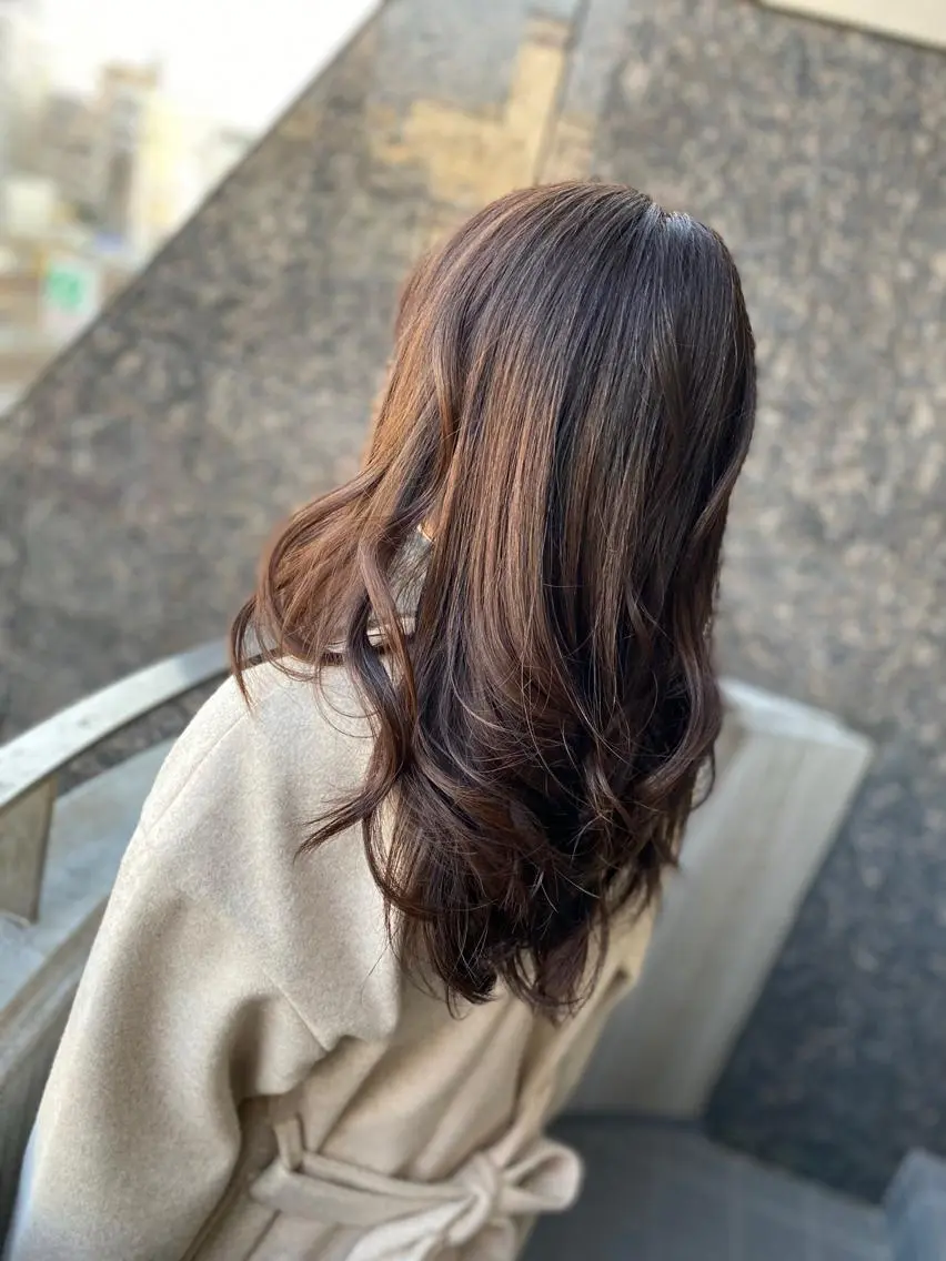ロング カット ヘアカラー トリートメント ヨシダ フミノリのヘアスタイル